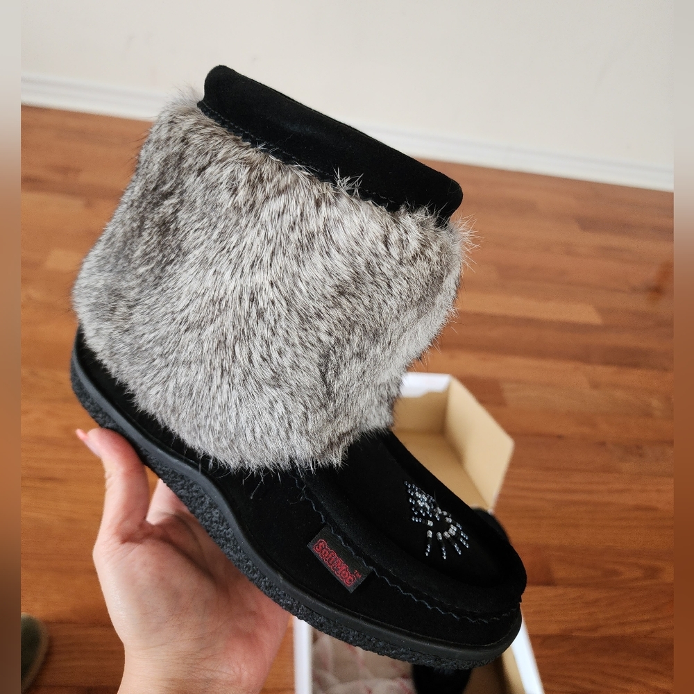 Moccasins softmoc boots black size 7